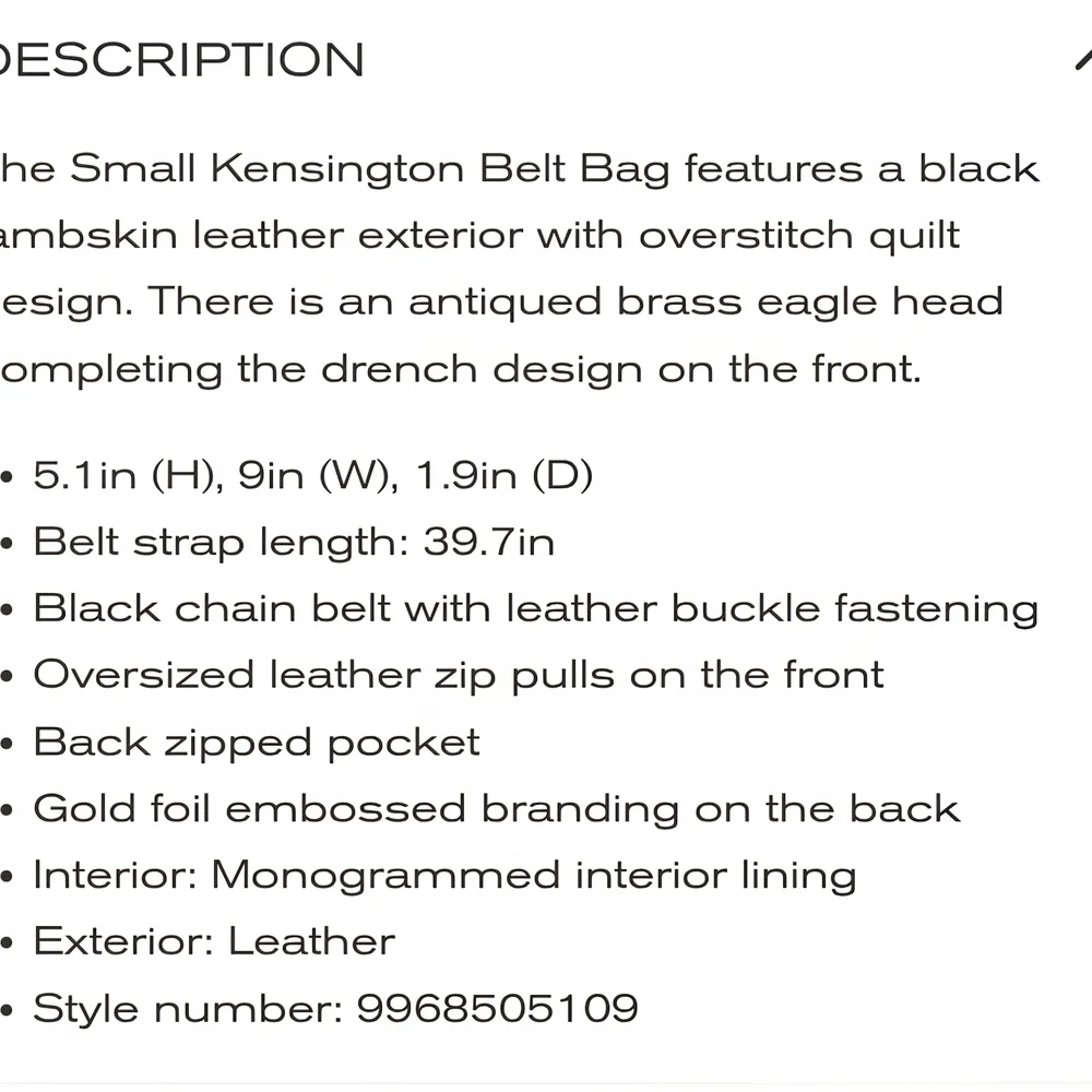KURT GEIGER KENSINGTON  BELTBAG FANNY PACK - Picture 3 of 5